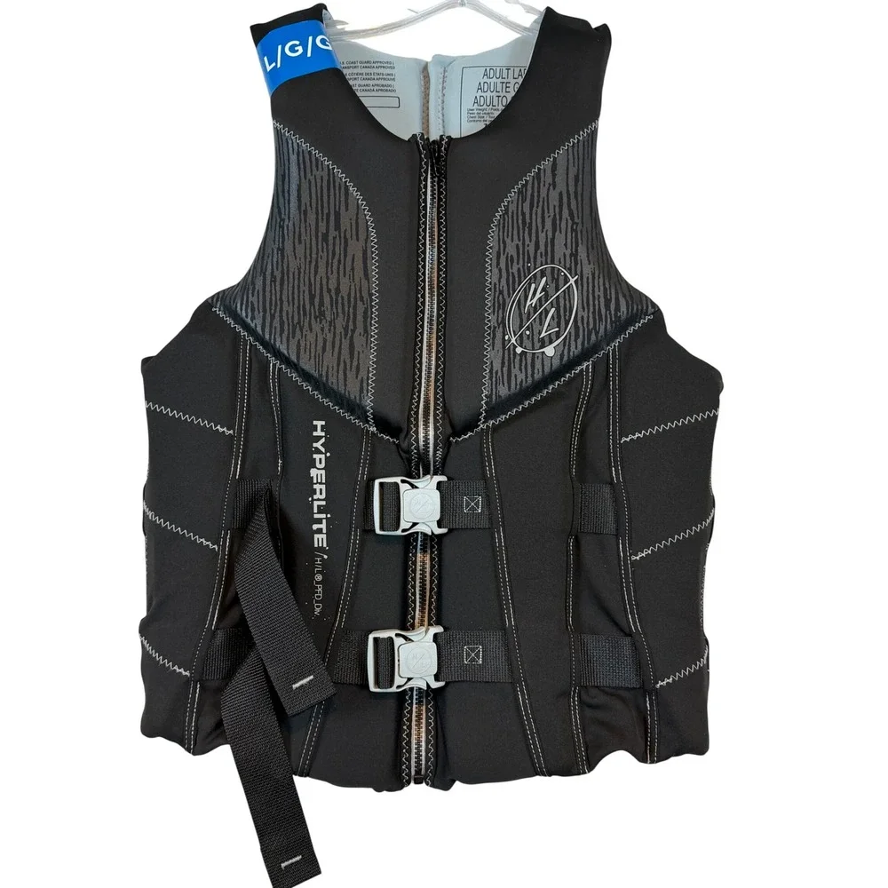 Hyperlite Wake Co Mens Wakeboarding Life Vest PFD Level 70 USCG Approved •L• Ski